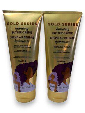 Pantene Gold Series Hydrating Butter Creme 6.8oz Set of 2 Moisturizing Leave-In